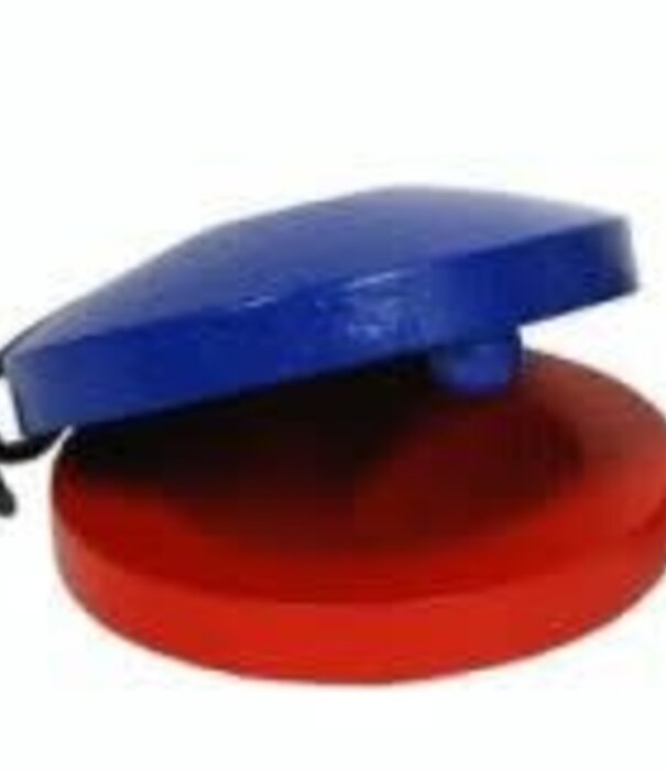 castagnettes bleues et rouges