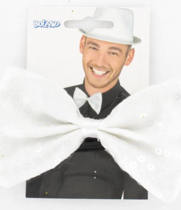 boland white sequin bow