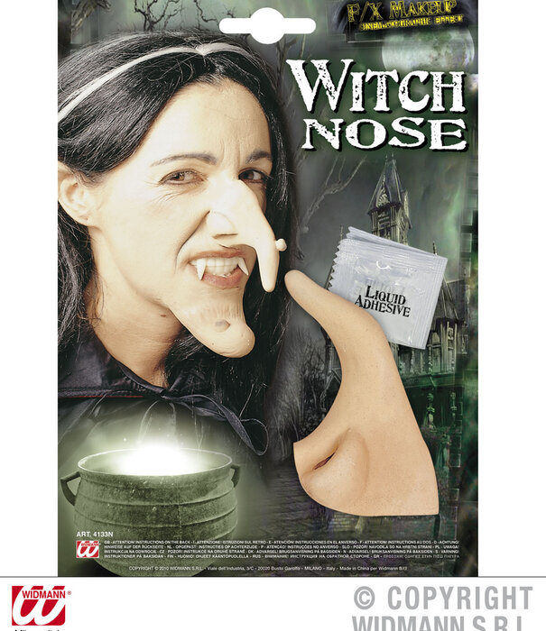 THEATRICAL WITCH NOSES WITH ADHESIVE Heksenneus