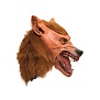 masque en latex loup-garou marron