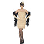 Flapper dress gold + headband