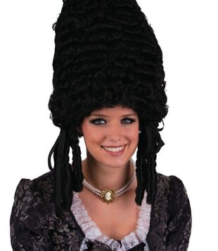 pompadour wig black