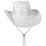 chapeau de cow-boy velours blanc