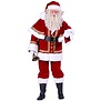 Kerstman fluweel deluxe met cape XL (vest met pellerine, broek, muts en riem)