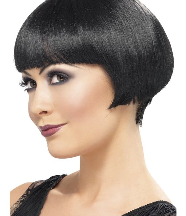 20's flapper bob wig black