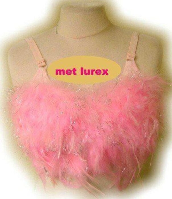 Soutien-gorge plumes rose