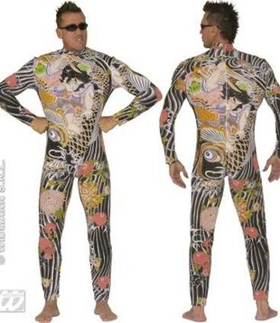 Yakuza L Tattoo pak jumpsuite onsie Multi