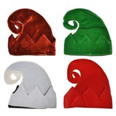 elf hat white, red, green or brown