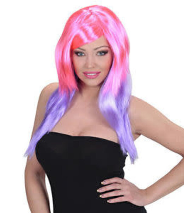 Pink/Purple Multi-Bicolor Wig