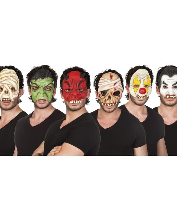 latex half mask assorted (1 piece)
