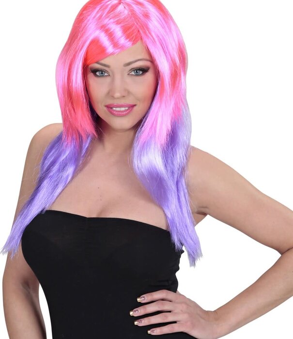Pink/Purple Multi-Bicolor Wig