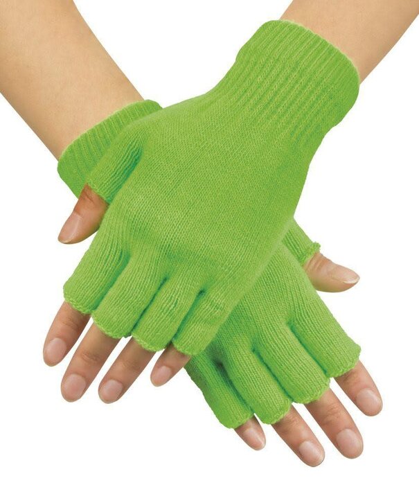 vingerloze handschoenen fluo groen