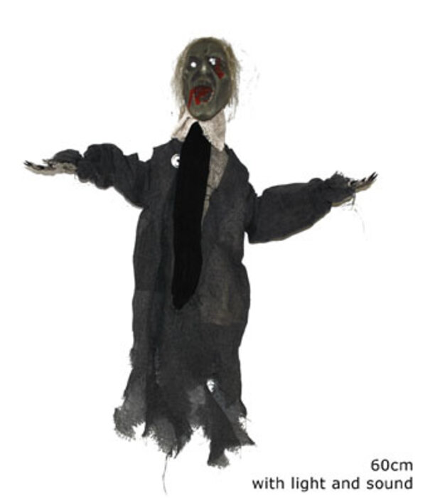 Funny Fashion Zombie Black 60cm Light & Sound