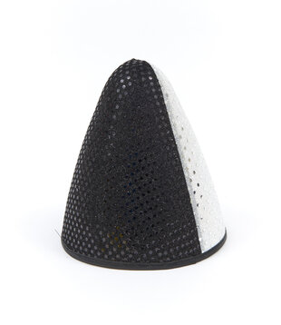 chapeau clown argent noir paillettes