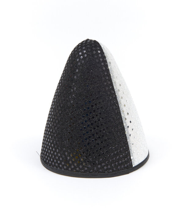 chapeau clown argent noir paillettes