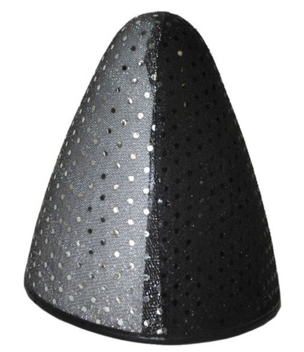 chapeau clown argent noir paillettes