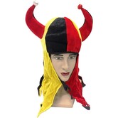 supporter's hat with horns
