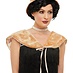1920s instant Kit  beige hoed en bontje