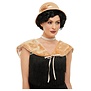 1920s instant Kit  beige hoed en bontje