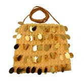 Gold sequin shoulder bag