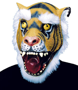 MASQUE DE TIGRE AVEC CHEVEUX EN PELUCHE