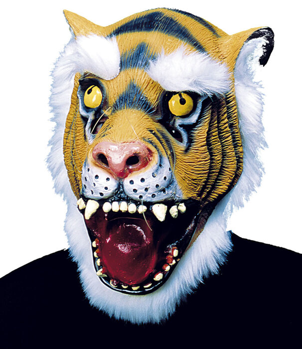 MASQUE DE TIGRE AVEC CHEVEUX EN PELUCHE