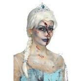 perruque blanche de zombie congelé à mort