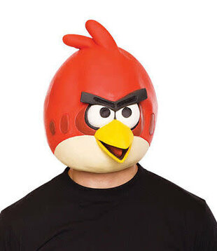 masque rouge oiseau en colère