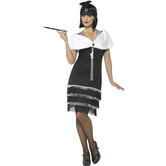 Flapper costume with fur