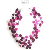 pink sequin necklace