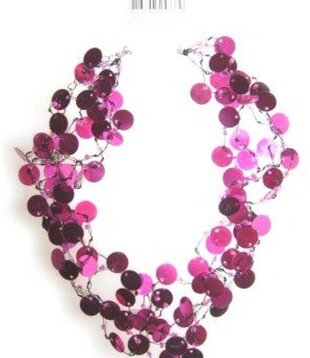 pink sequin necklace