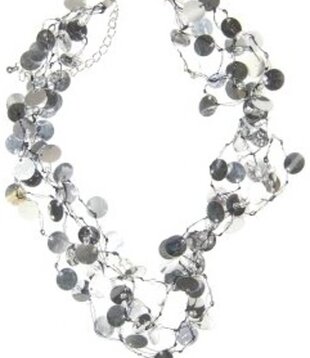 sequins silver disco chain
