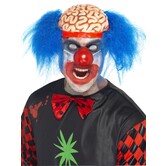 scalped clown wig pruik met neus