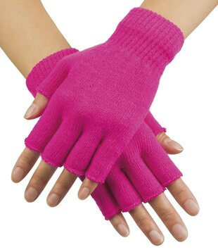 vingerloze handschoenen fluo roze