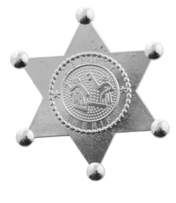 Funny Fashion Sherrif badge zilver