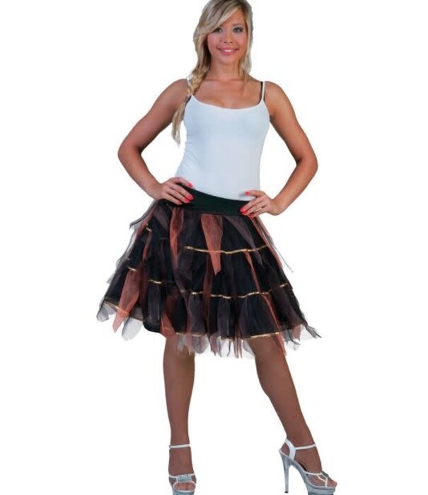 Funny Fashion Petticoat Zwart met Goud