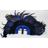 mask feathers blue