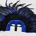 mask feathers blue
