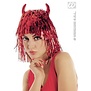 TINSEL DEVIL WIGS red