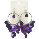 disco earrings purple