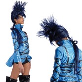 perruque Elektra bleu