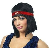 Bandeau à paillettes rouges