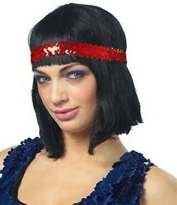 Bandeau à paillettes rouges