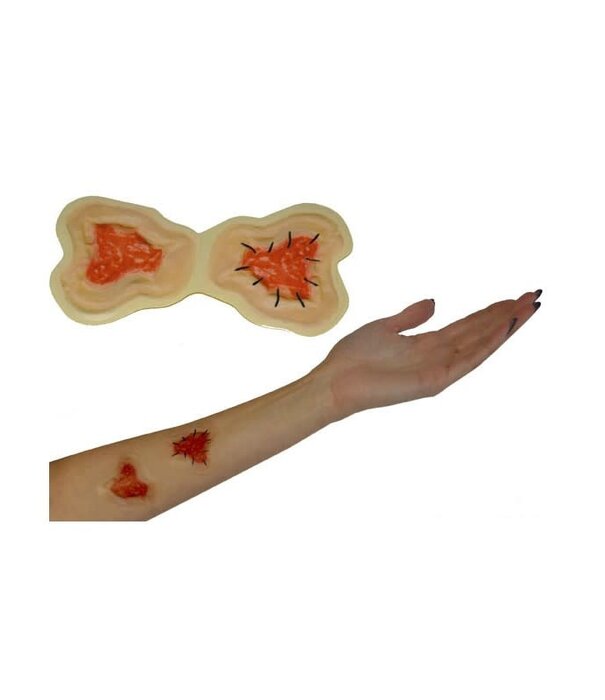 2 fausses plaies autocollantes