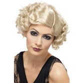 20's flirty flapper wig blonde