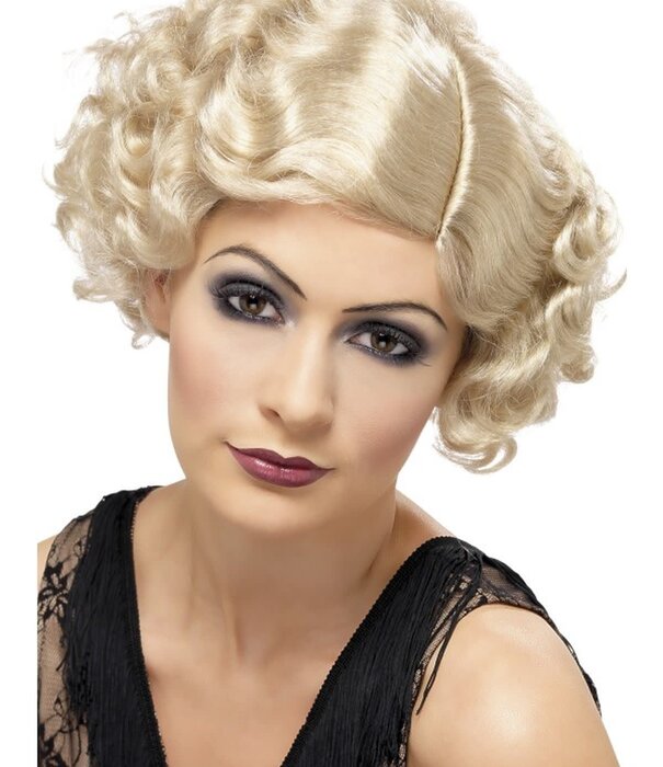 20's flirty flapper wig blonde