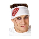 head bandage with blood