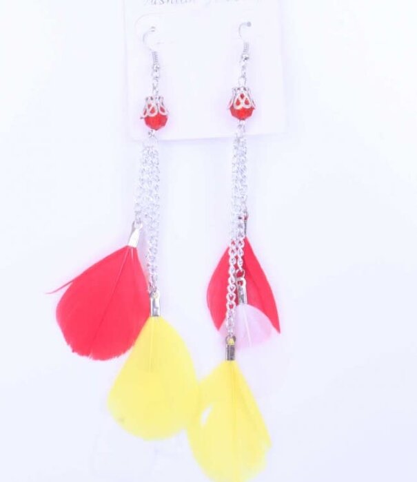 boucles d'oreilles plumes