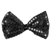 Black bow tie with sequins