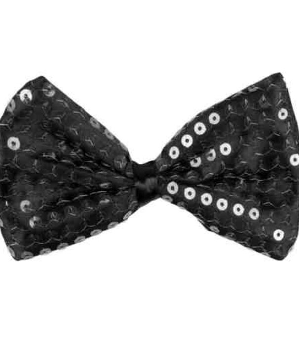 Nœud papillon noir à paillettes